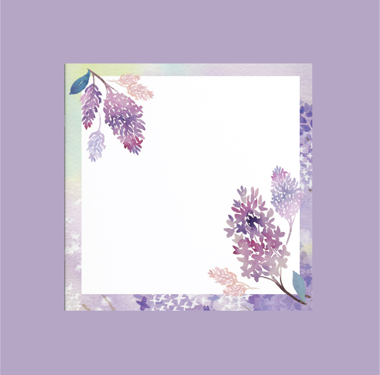 꽃 메모지 · 라일락