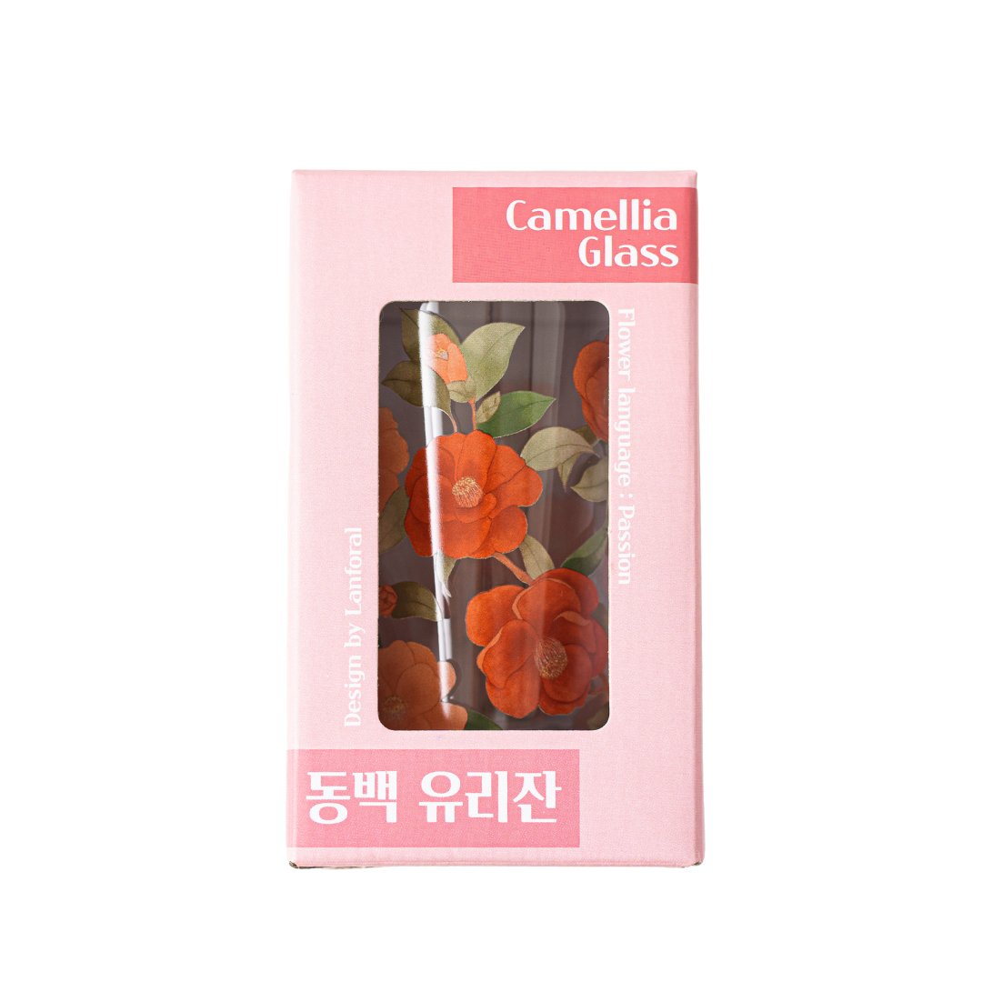 동백 유리컵 (1+1)