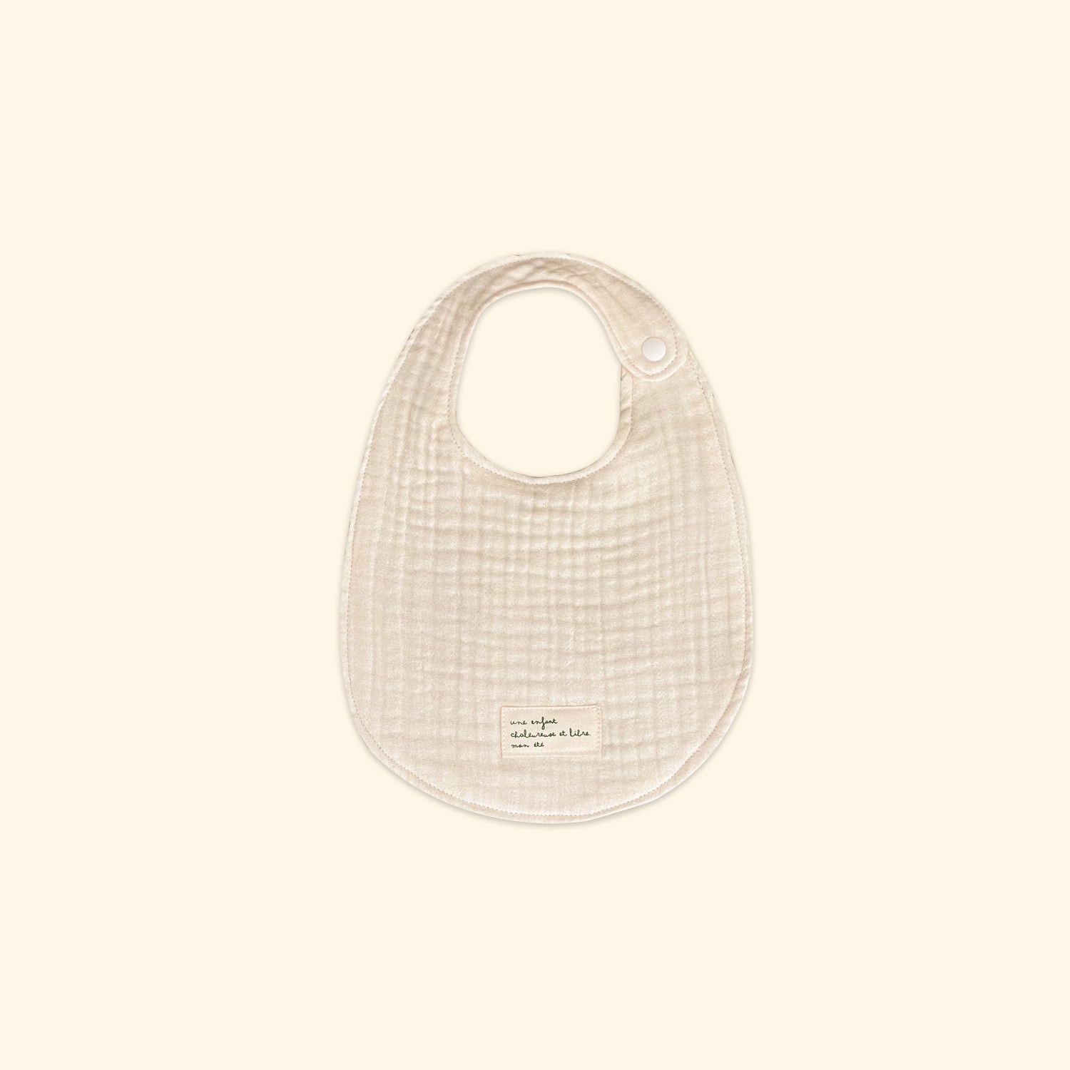 Petit Gauze Bib - cream