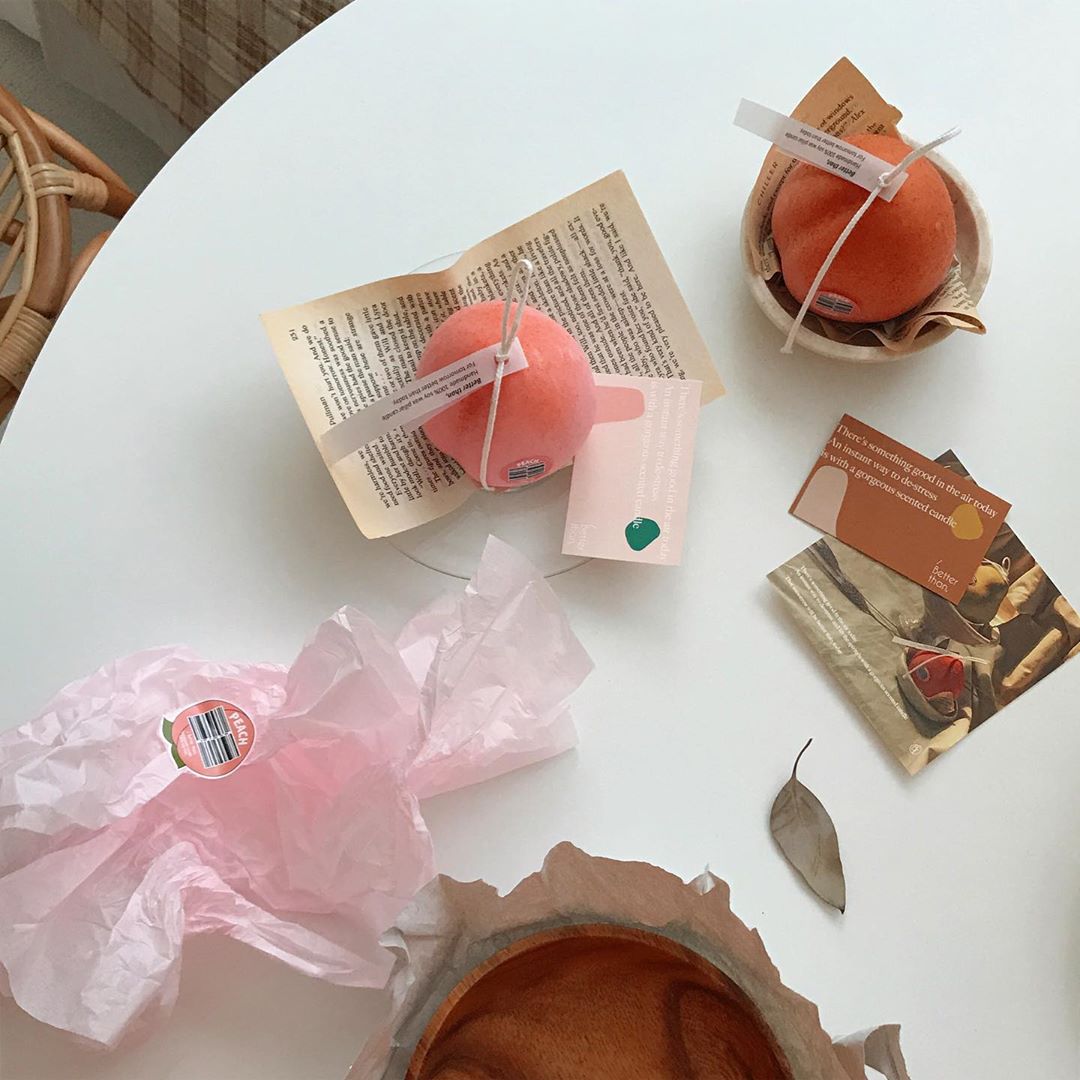 Peach candle