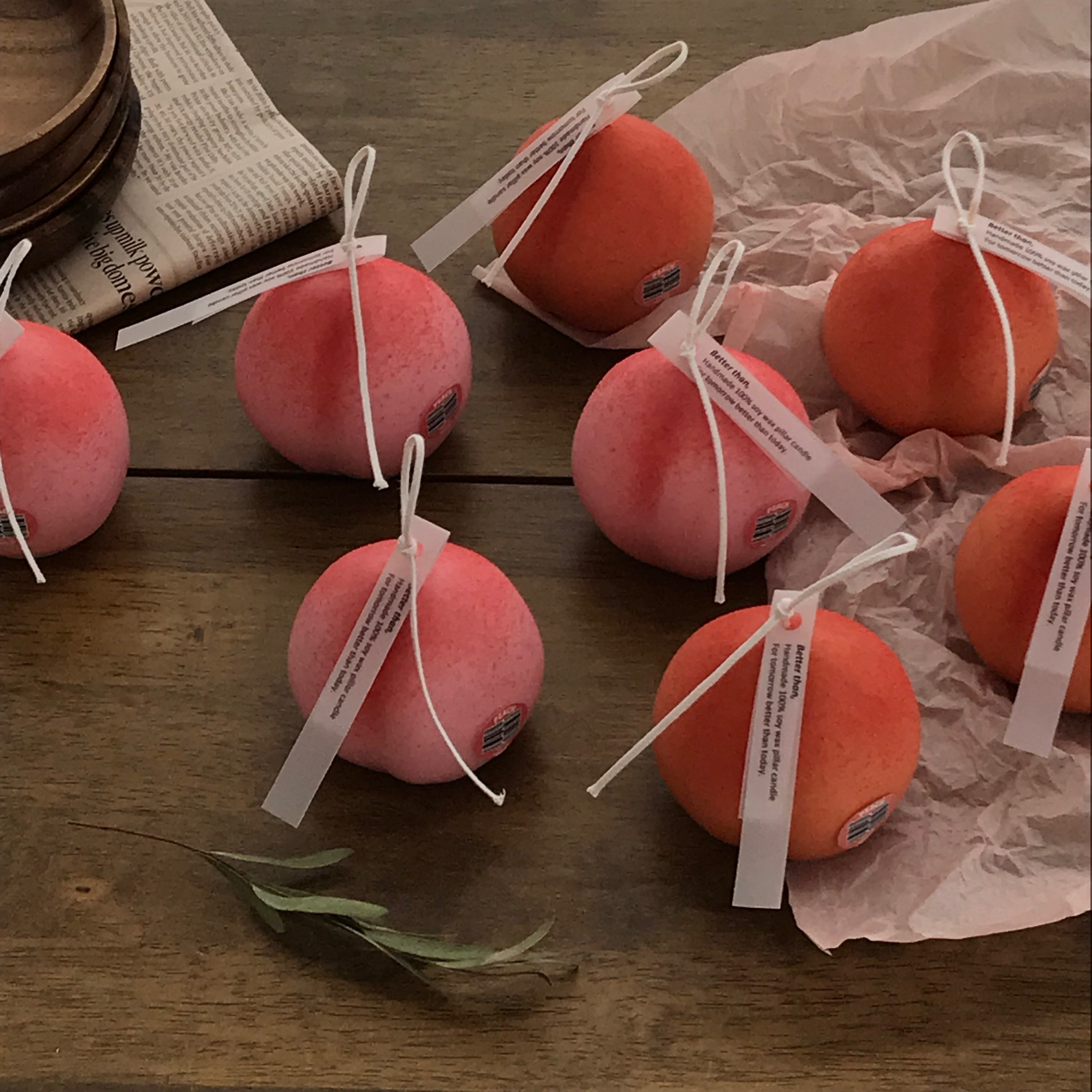 Peach candle