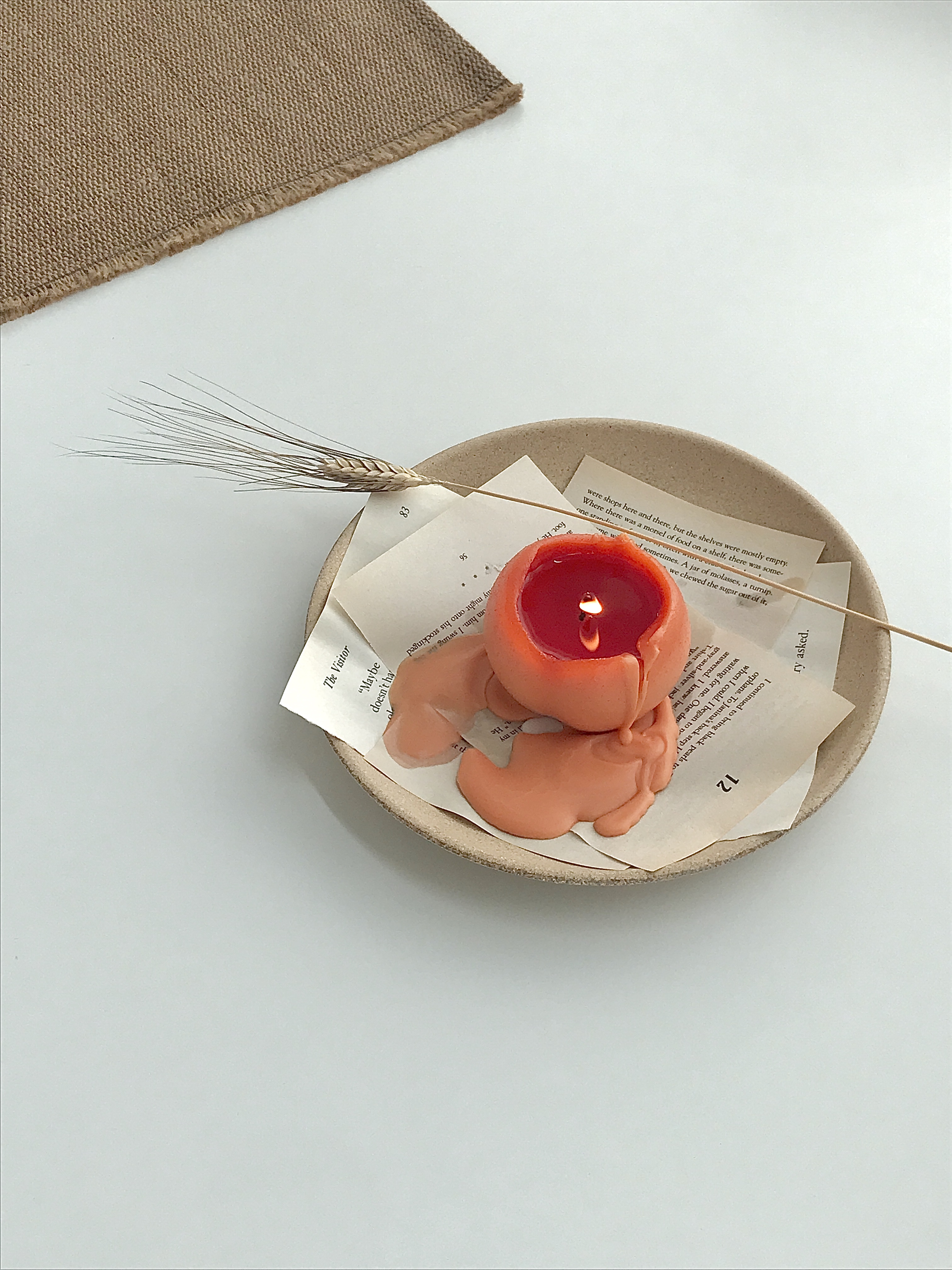 Peach candle