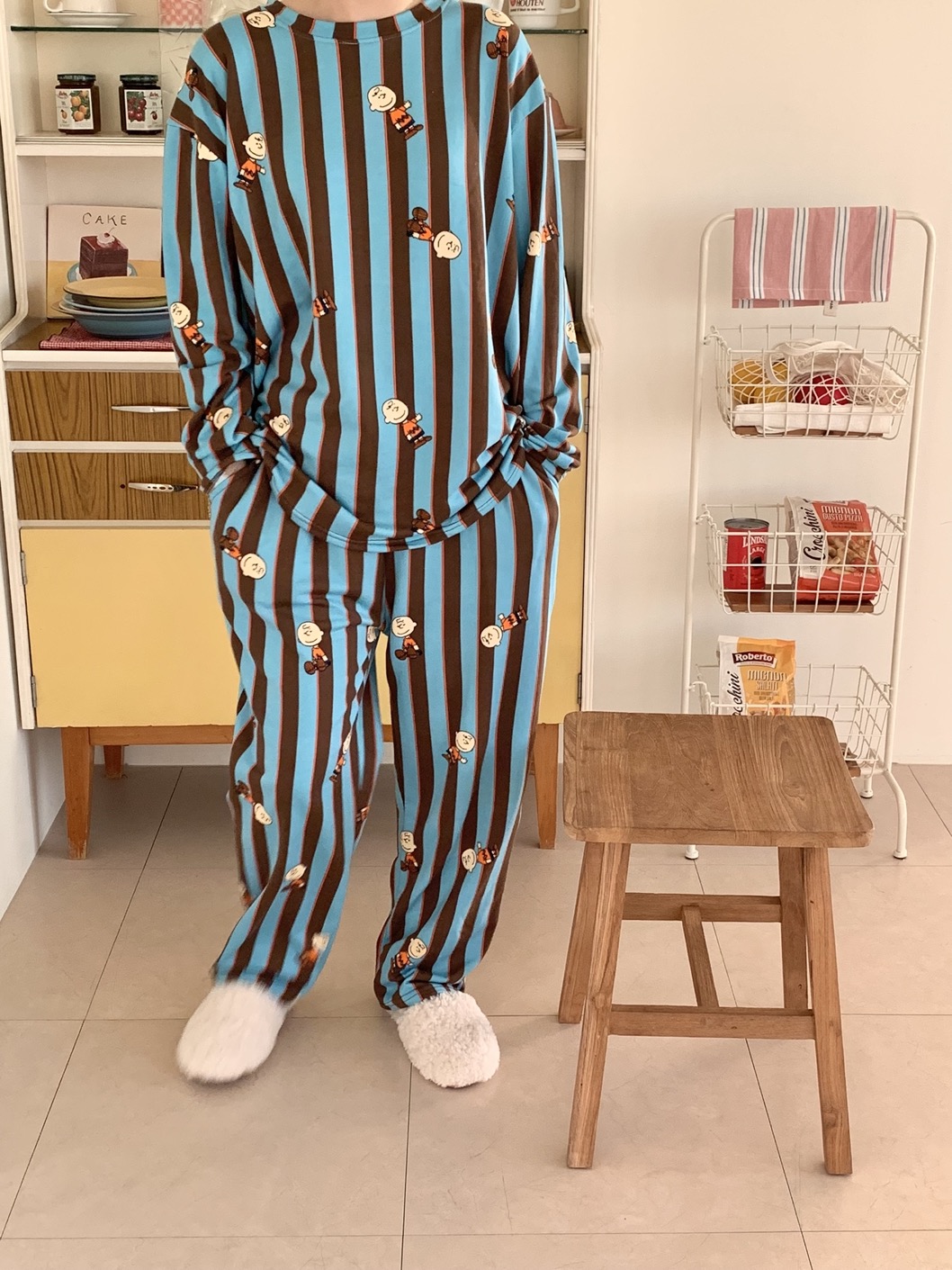 스누피 피치기모 파자마 🏡 바지만