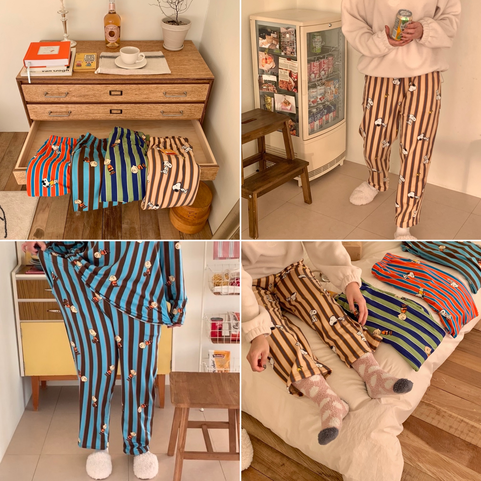 스누피 피치기모 파자마 🏡 상하의세트