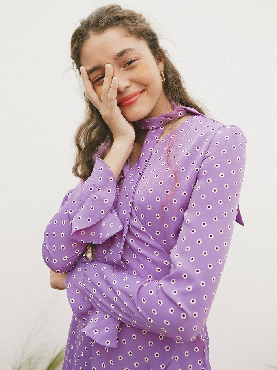 FLORAL PRINTED LONG SLEEVES JUMPSUIT_PURPLE