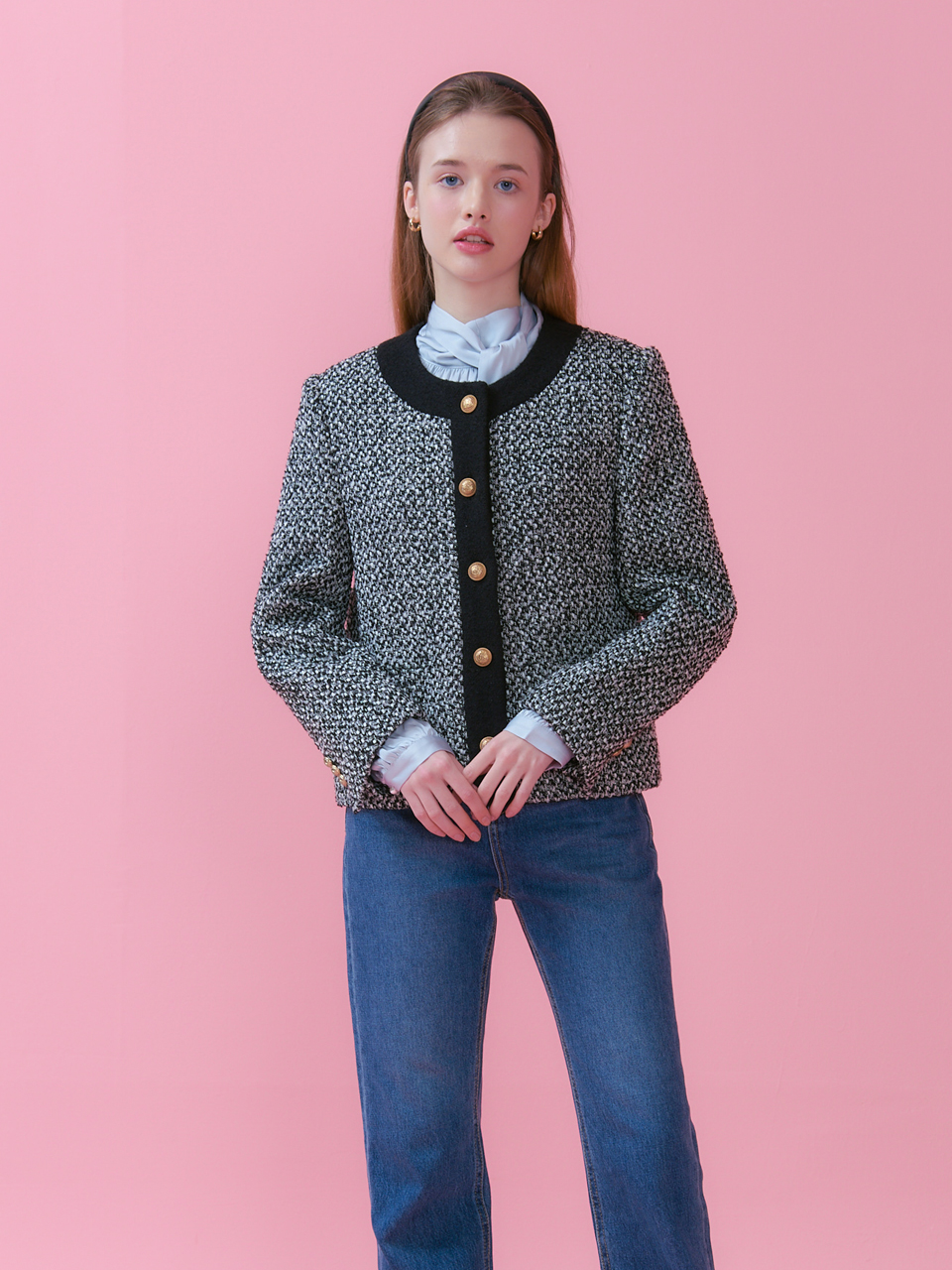 BLAIR TWEED JACKET_BLACK