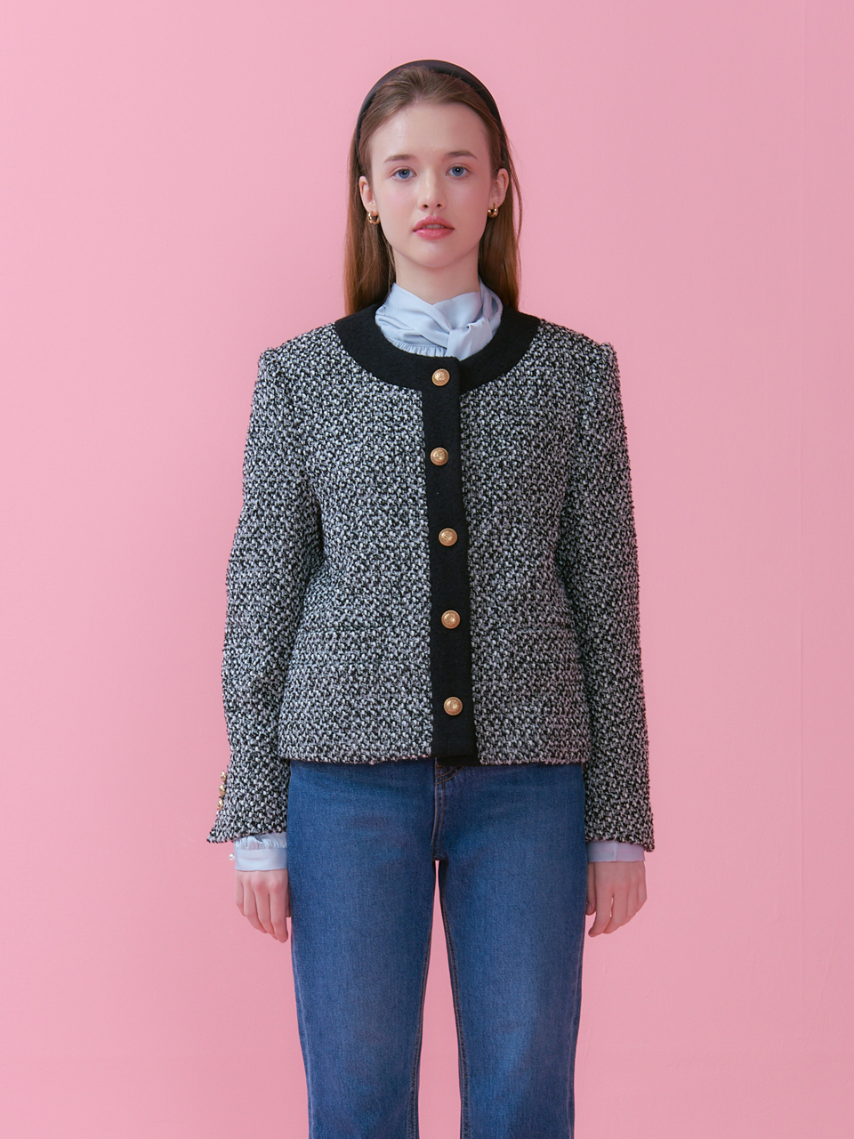 BLAIR TWEED JACKET_BLACK