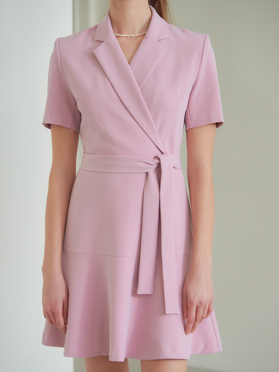 TAILORED FLARE ONEPIECE_PINK