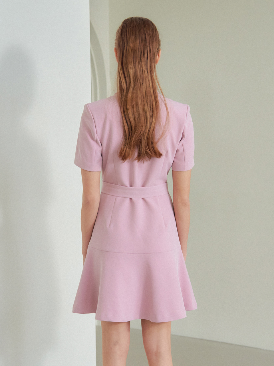 TAILORED FLARE ONEPIECE_PINK