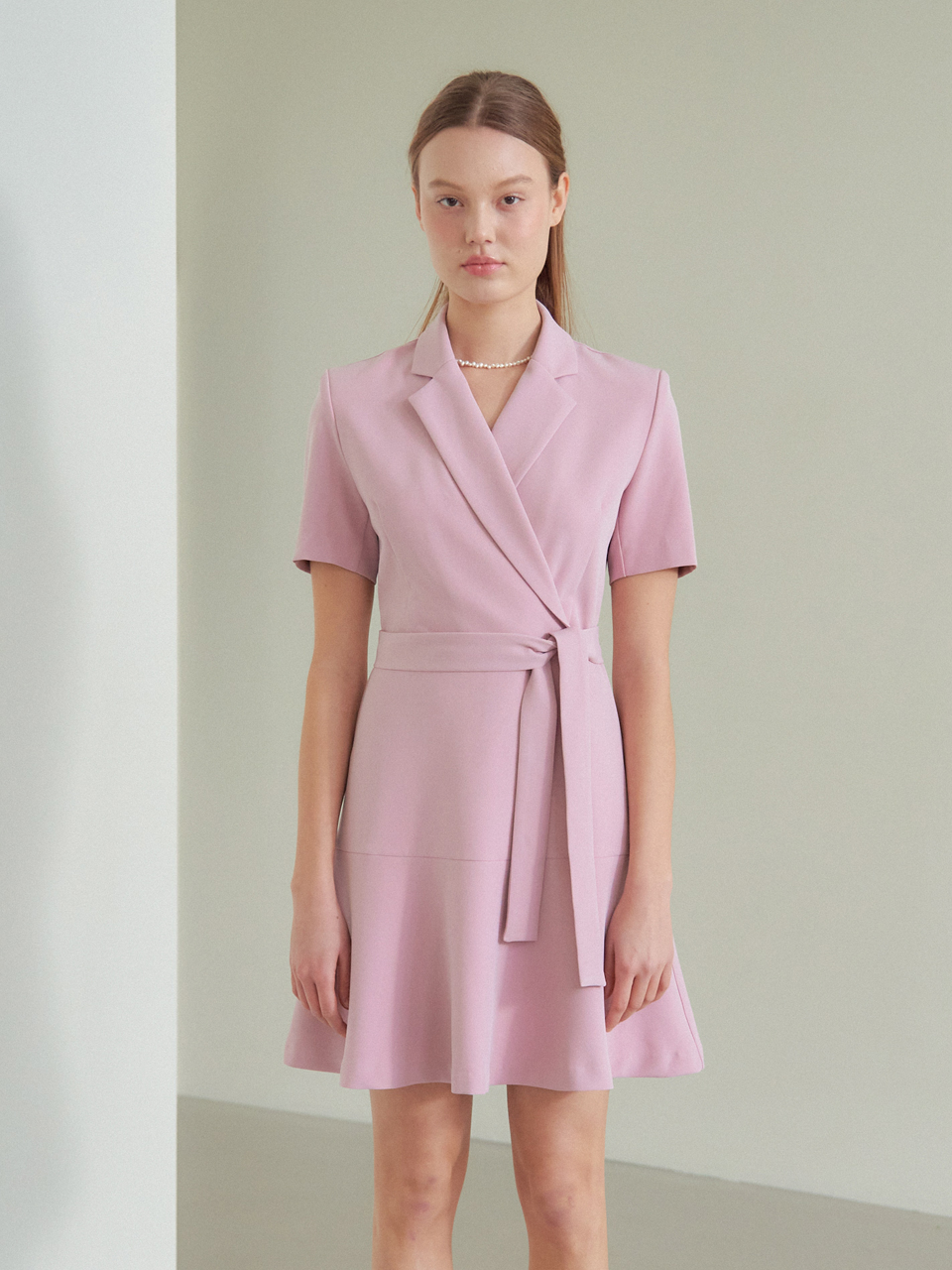 TAILORED FLARE ONEPIECE_PINK