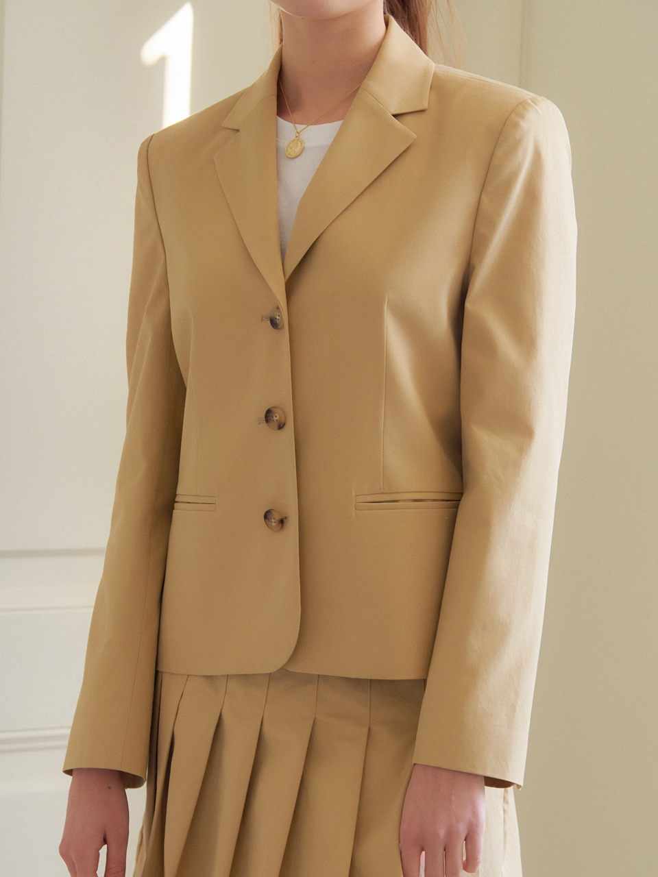 CHLOE STANDARD COTTON JACKET_BEIGE