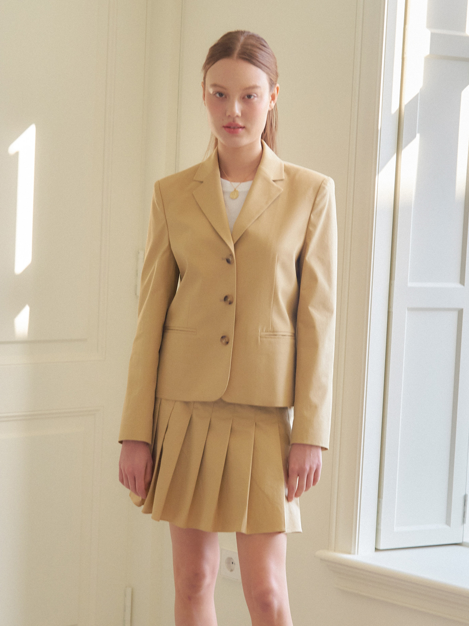 CHLOE STANDARD COTTON JACKET_BEIGE