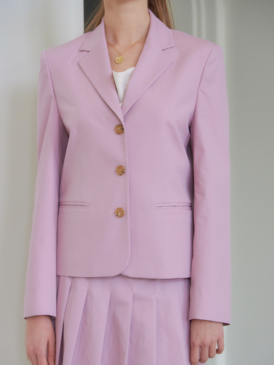 CHLOE STANDARD COTTON JACKET_LAVENDERPINK