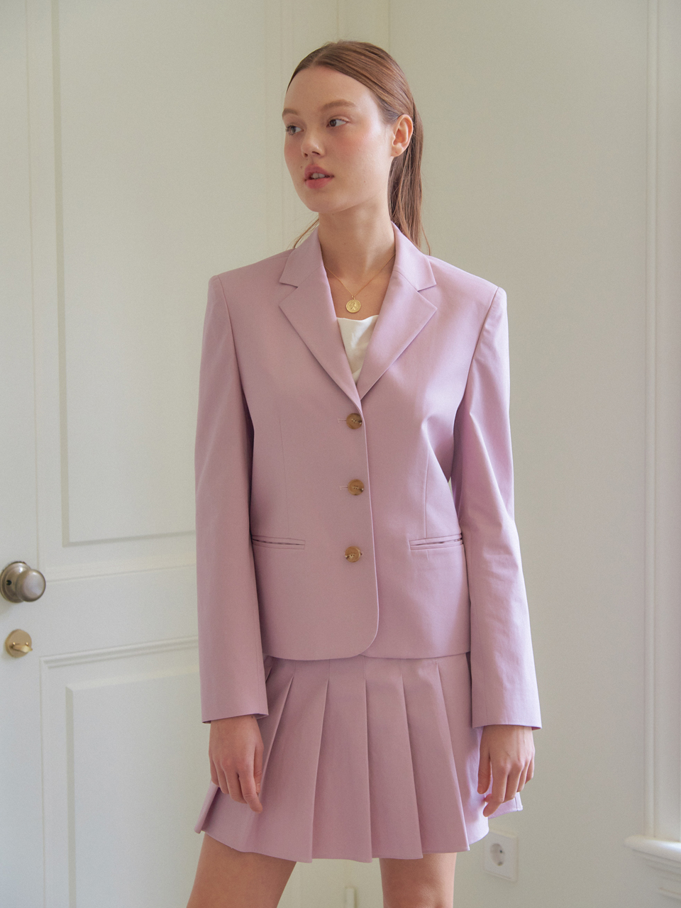 CHLOE STANDARD COTTON JACKET_LAVENDERPINK