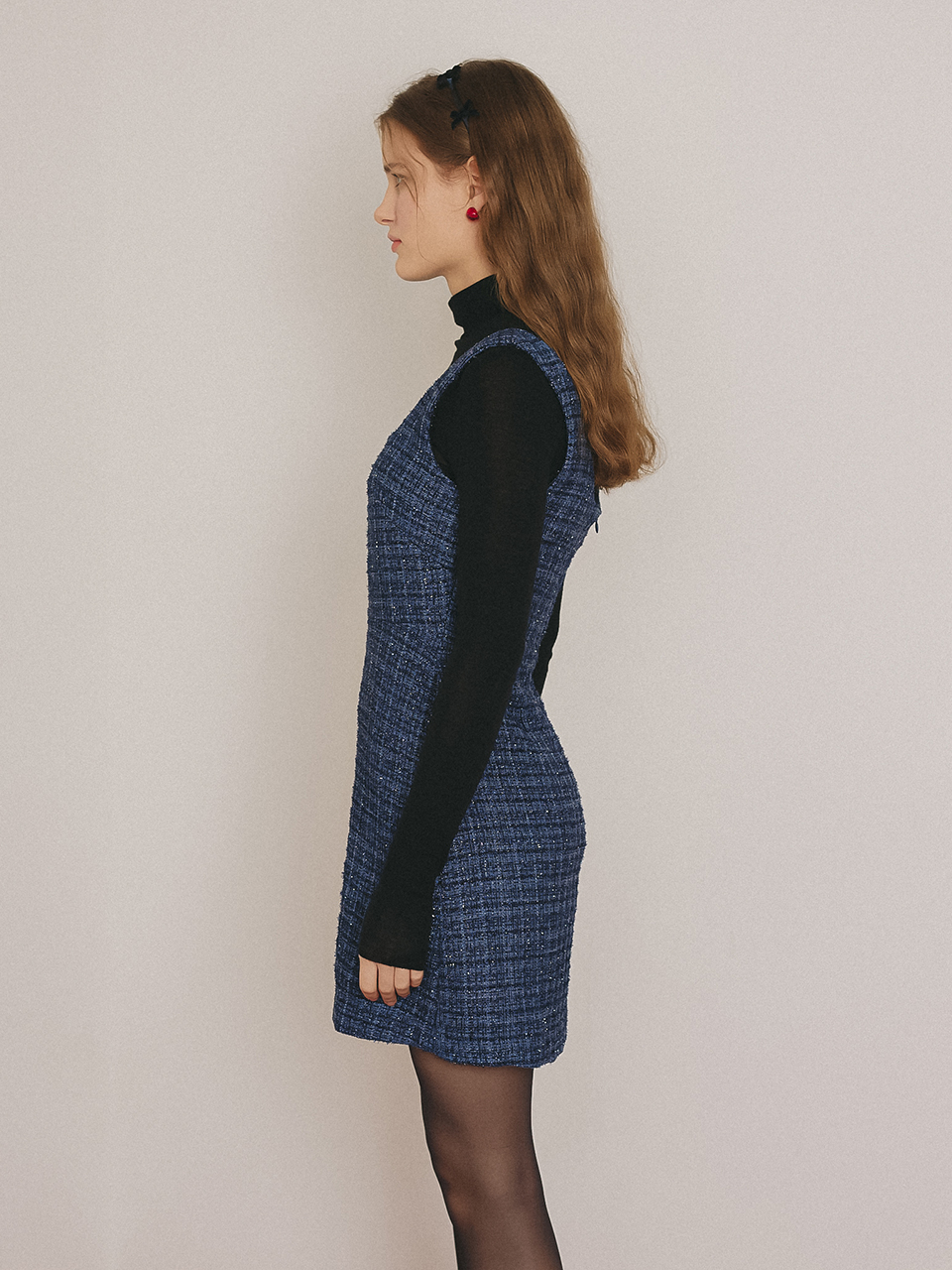 SLEEVELESS MINI DRESS_NAVY