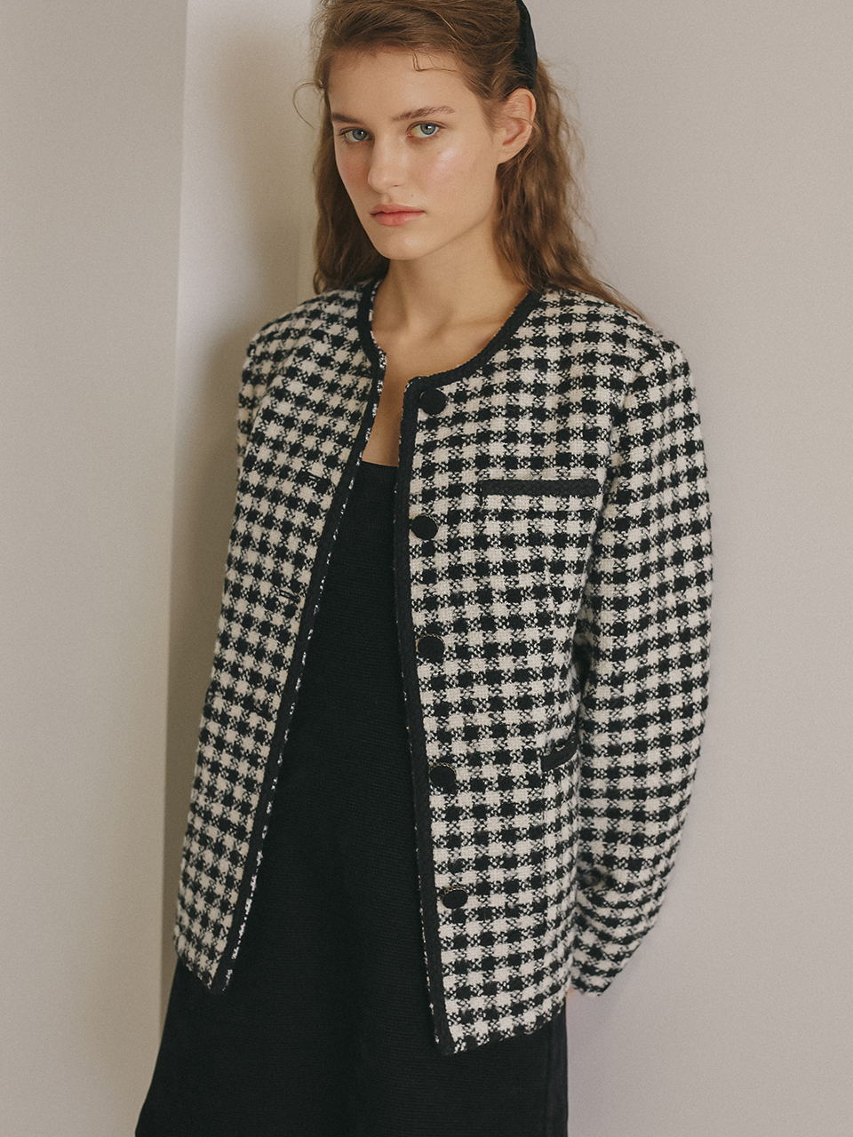 HOUND-TOOTH CHECK JACKET