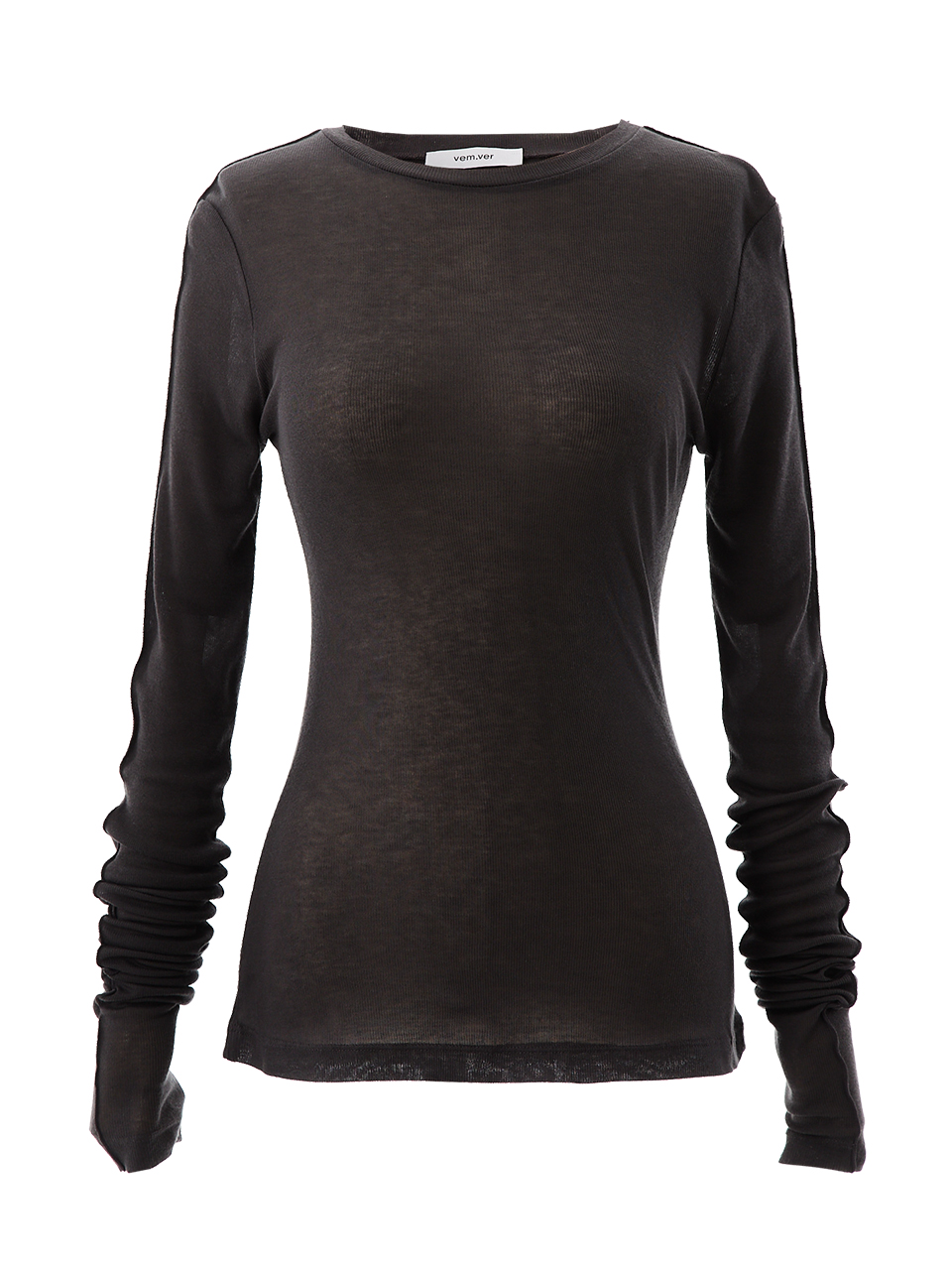 TENCEL LINE T-SHIRT_CHARCOAL
