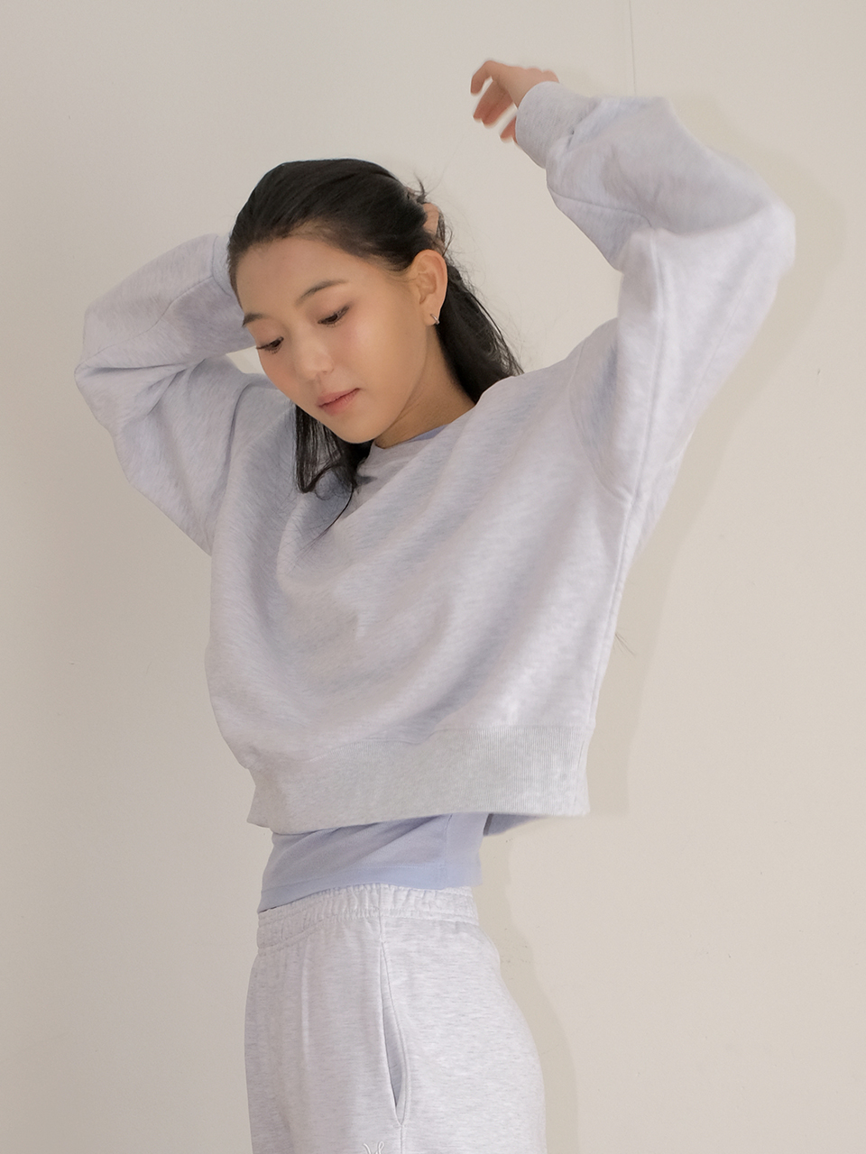 V LOGO SWEATSHIRT_GREY