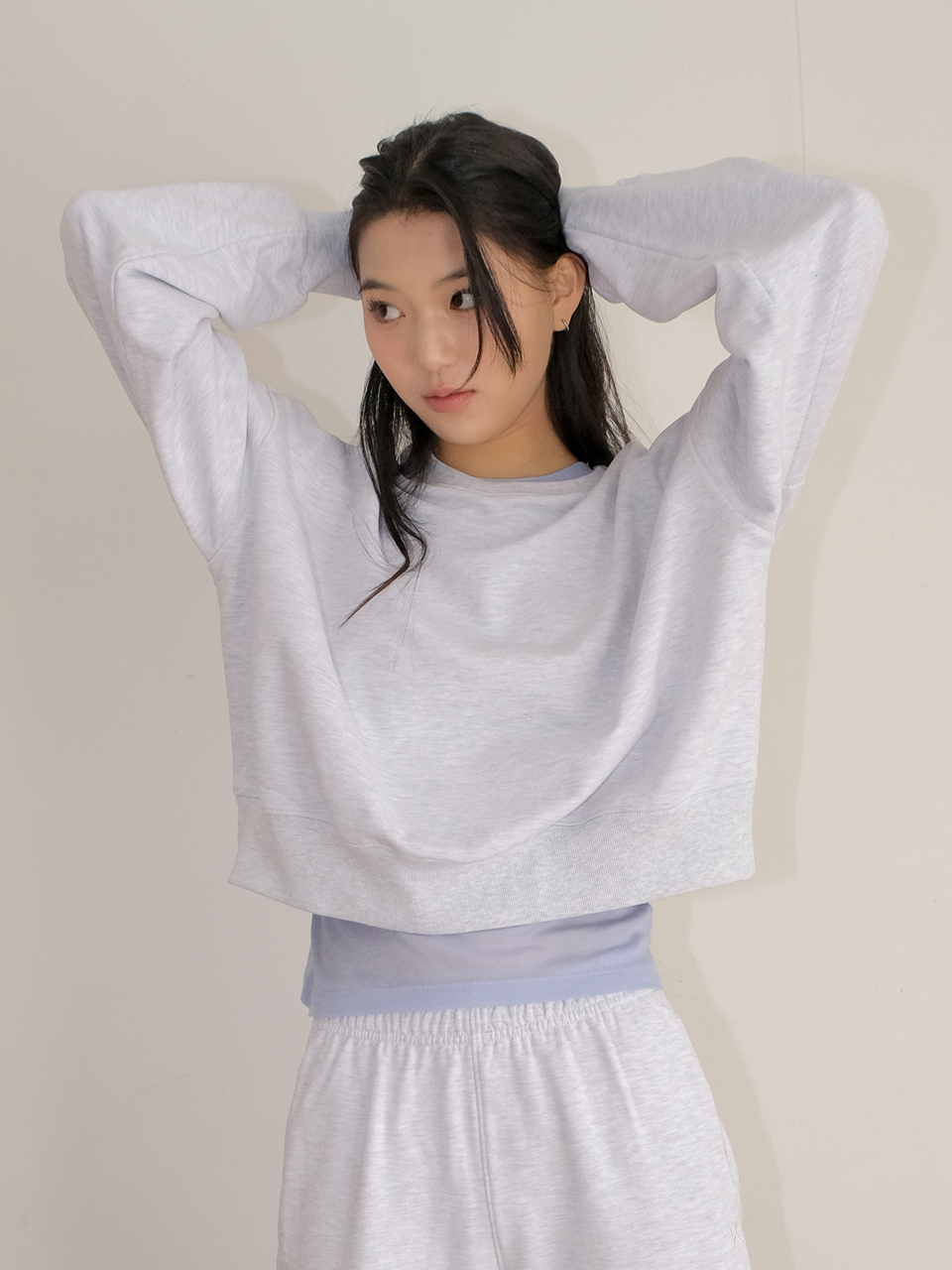 V LOGO SWEATSHIRT_GREY