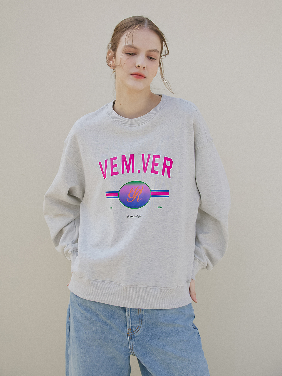 VEMVER EMBLEM SWEATSHIRT_GREY