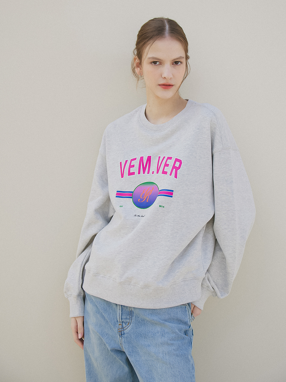 VEMVER EMBLEM SWEATSHIRT_GREY