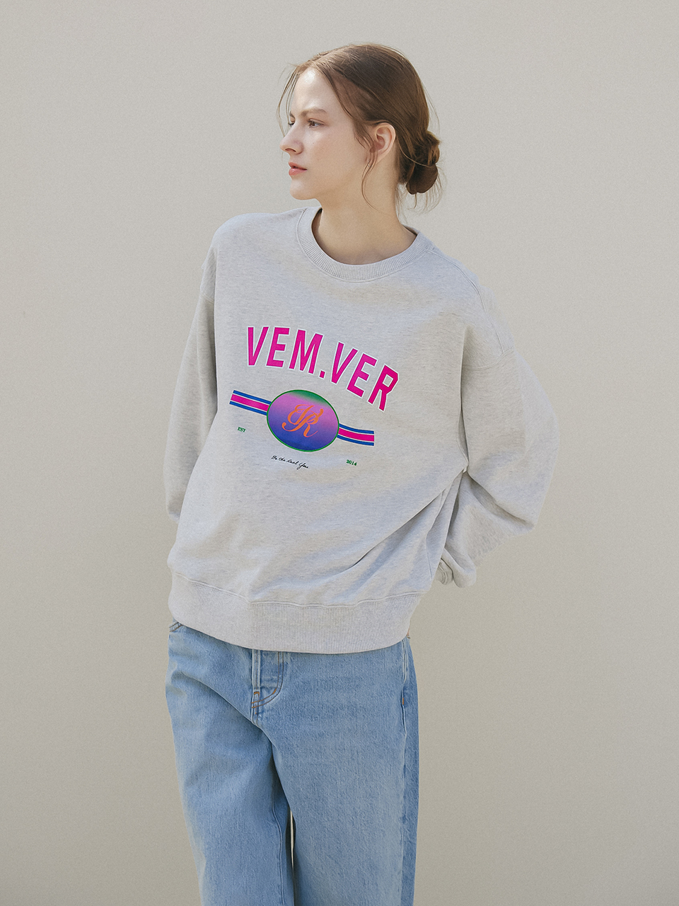 VEMVER EMBLEM SWEATSHIRT_GREY