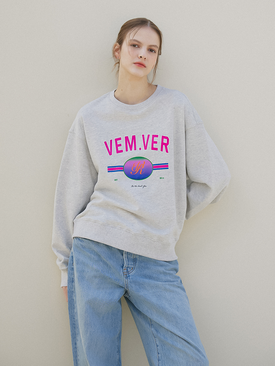 VEMVER EMBLEM SWEATSHIRT_GREY