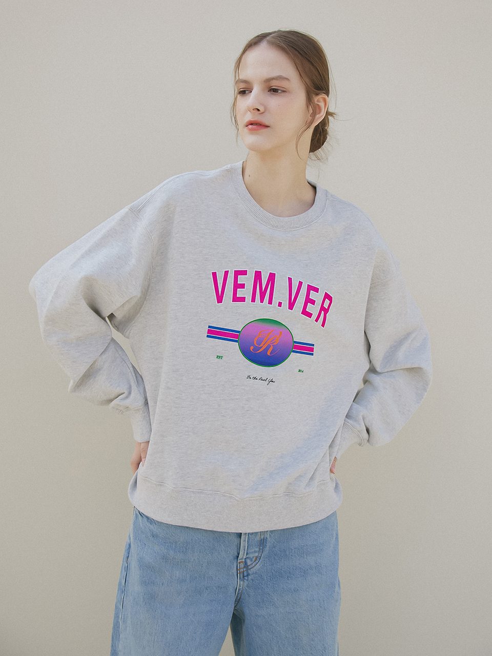VEMVER EMBLEM SWEATSHIRT_GREY