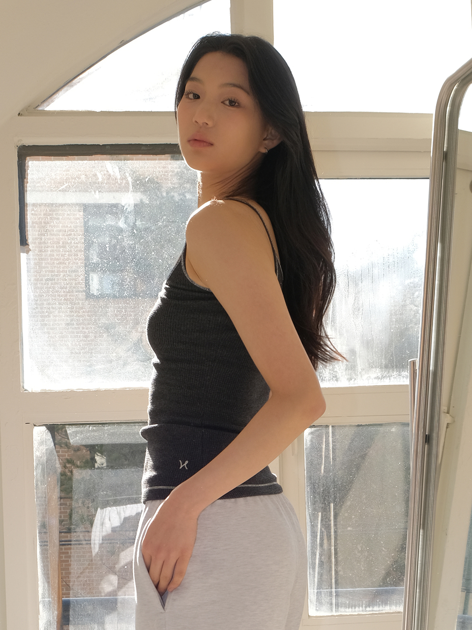 WAFFLE SLEEVELESS TOP_3COLOR