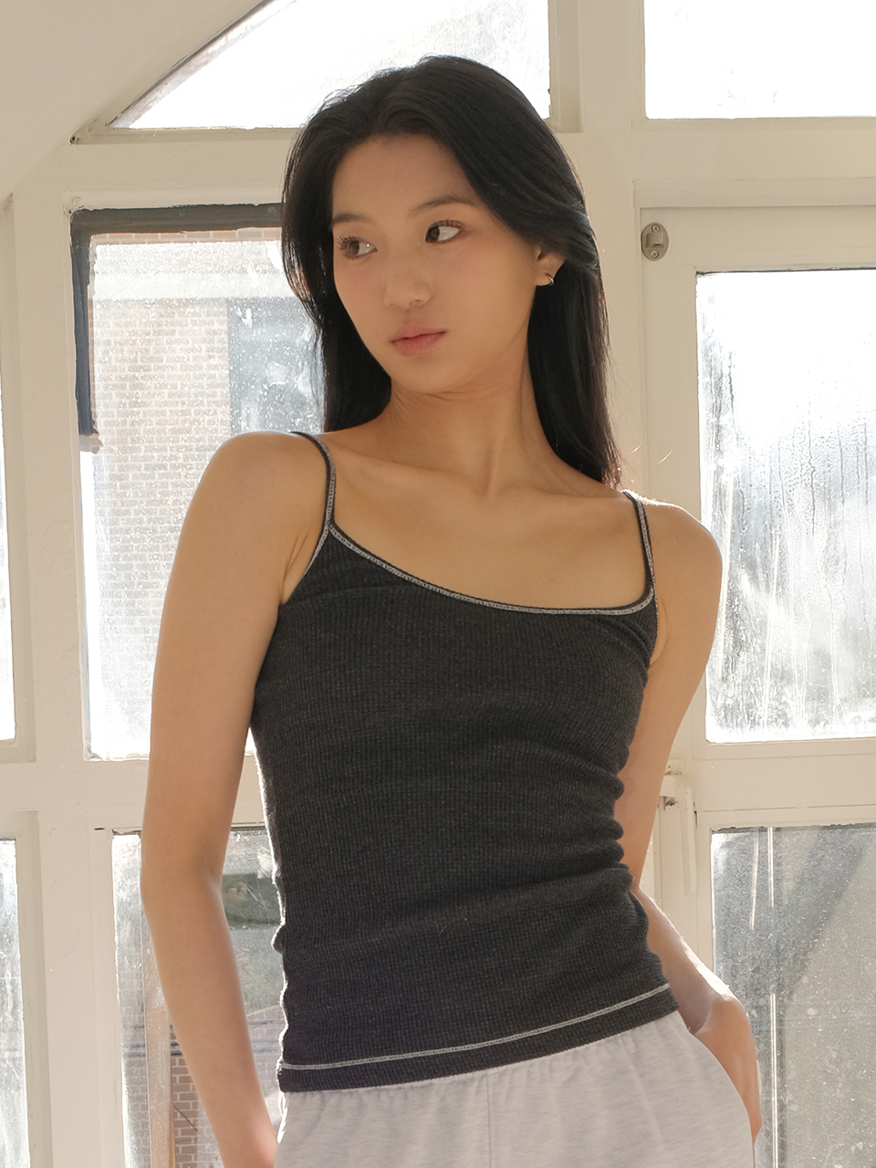 WAFFLE SLEEVELESS TOP_3COLOR
