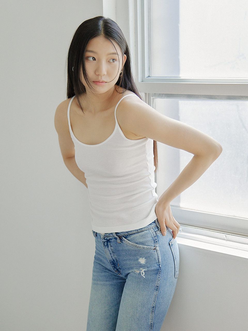 WAFFLE SLEEVELESS TOP_3COLOR