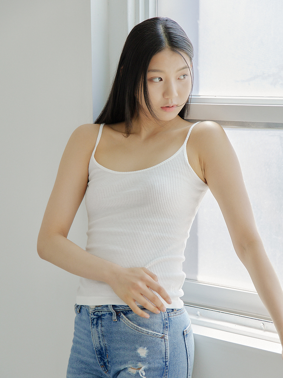WAFFLE SLEEVELESS TOP_3COLOR