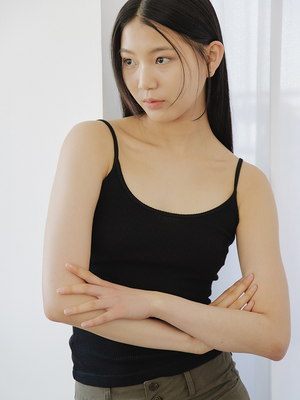 WAFFLE SLEEVELESS TOP_3COLOR