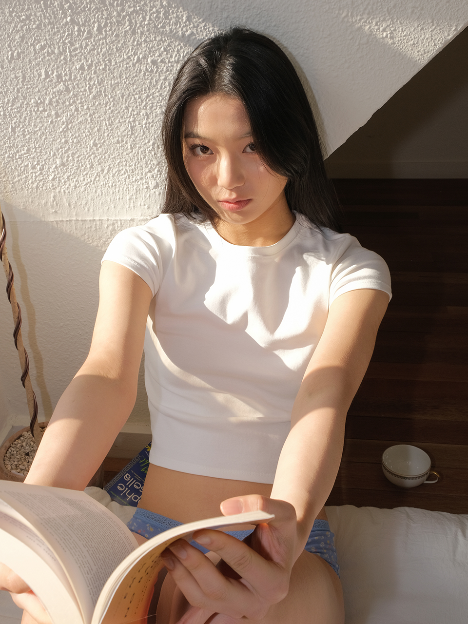 BUNNY HALF SLEEVES T-SHIRT_WHITE