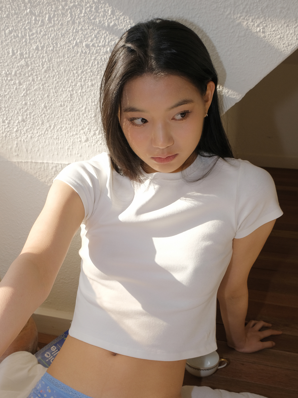 BUNNY HALF SLEEVES T-SHIRT_WHITE