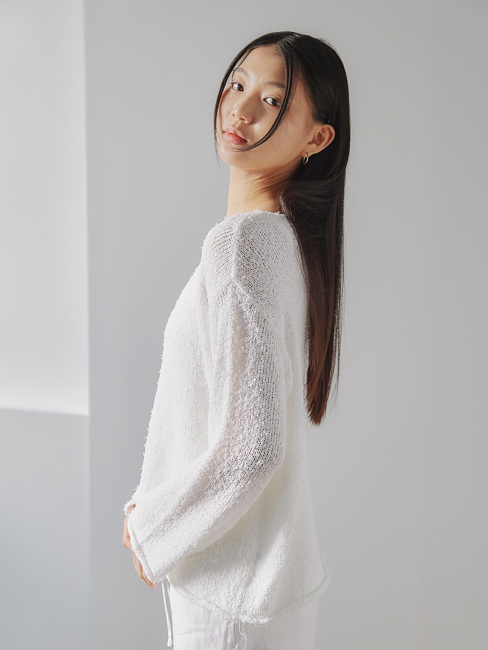 HAIRY LONG SLEEVES KNIT_4COLOR