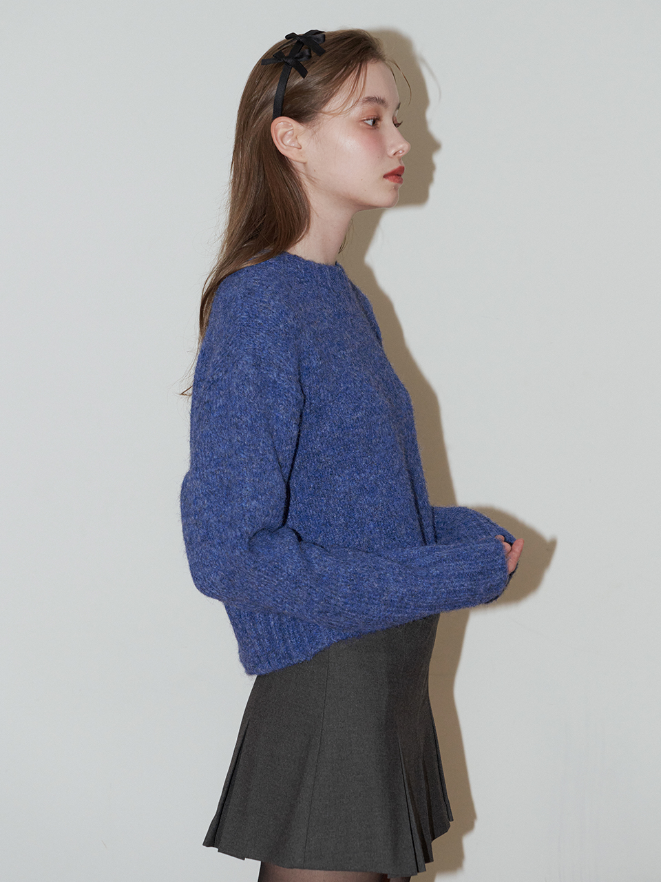 ROUND NECK CROP KNIT_4COLOR