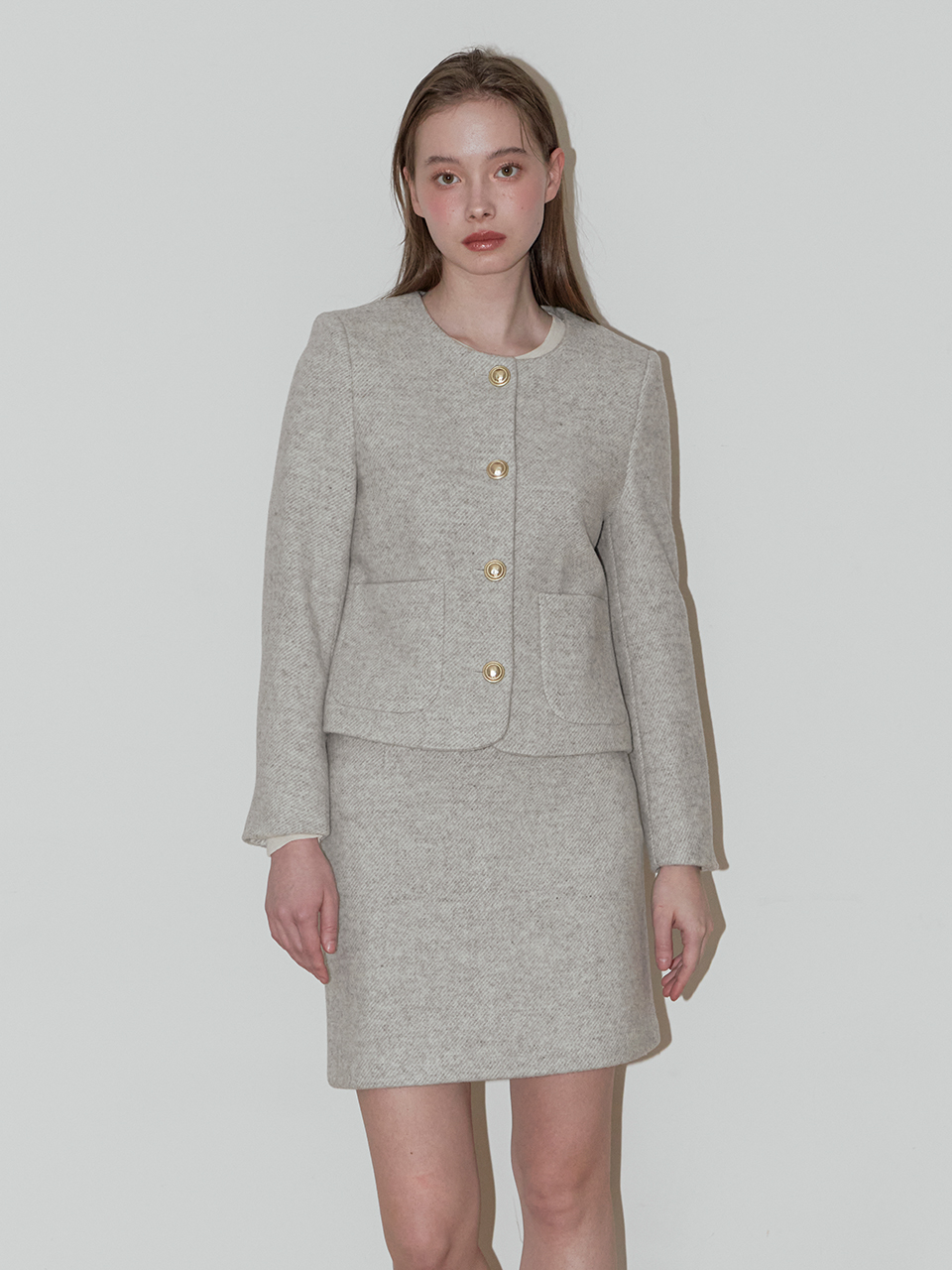 MARIE WOOL JACKET_GREY