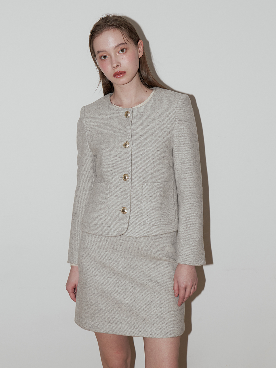 MARIE WOOL JACKET_GREY