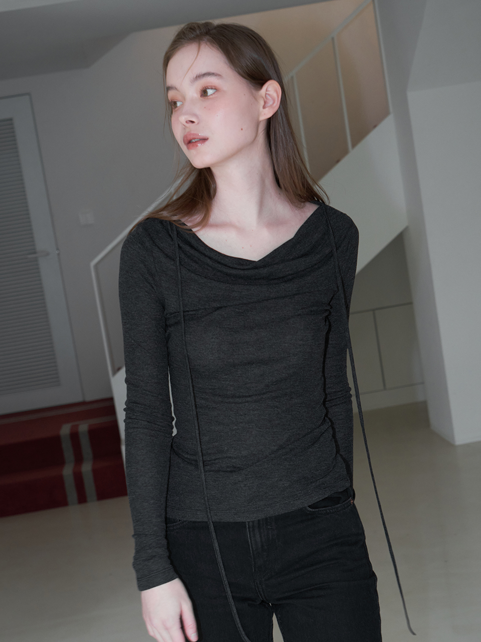 DRAPED STRING TOP_5COLOR