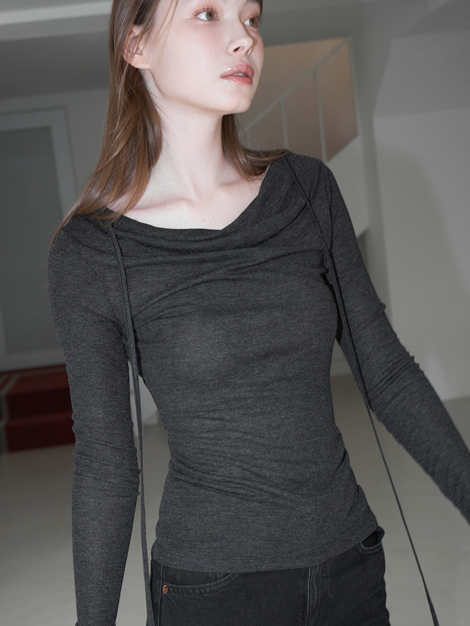 DRAPED STRING TOP_5COLOR