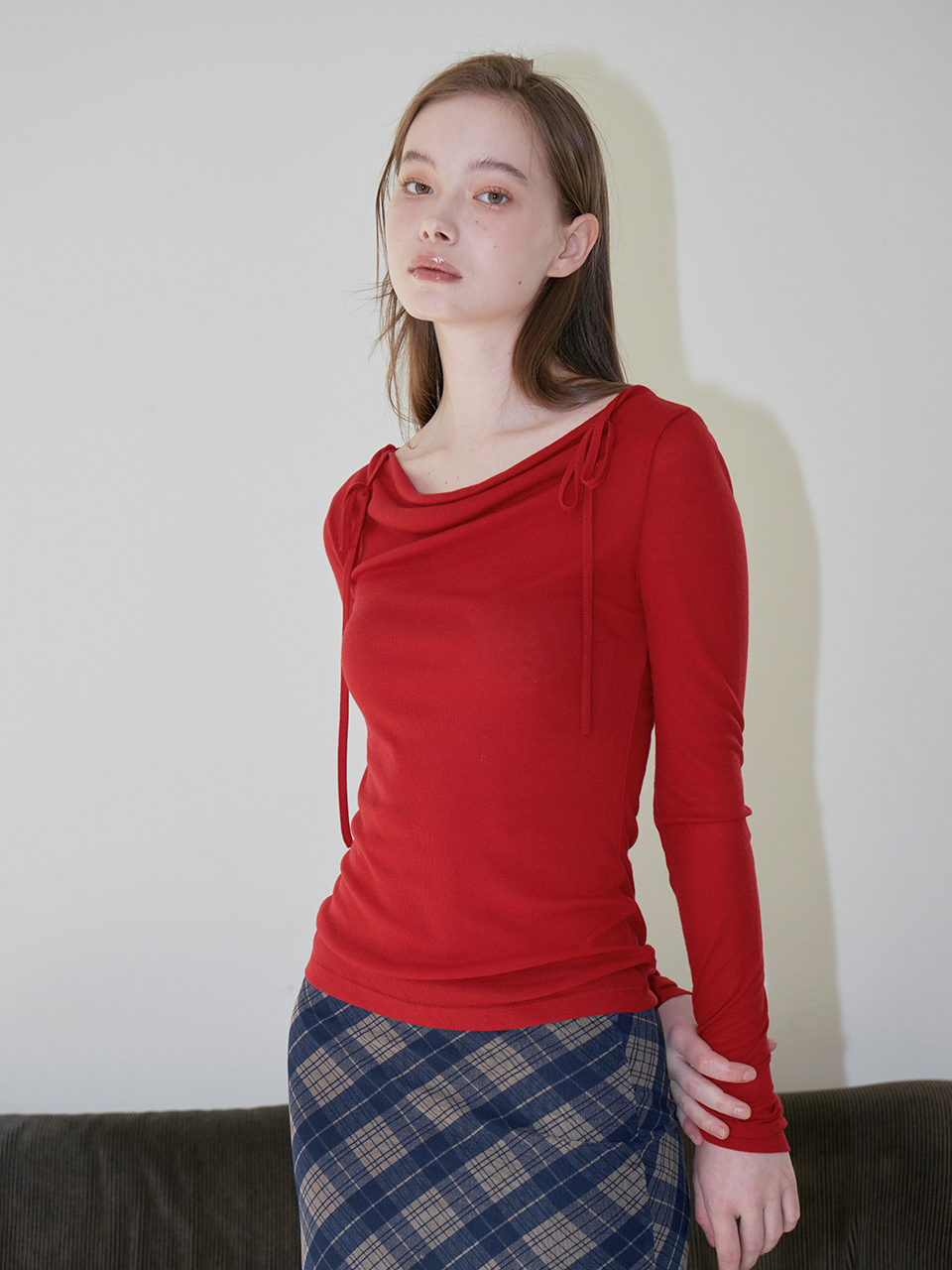 DRAPED STRING TOP_5COLOR