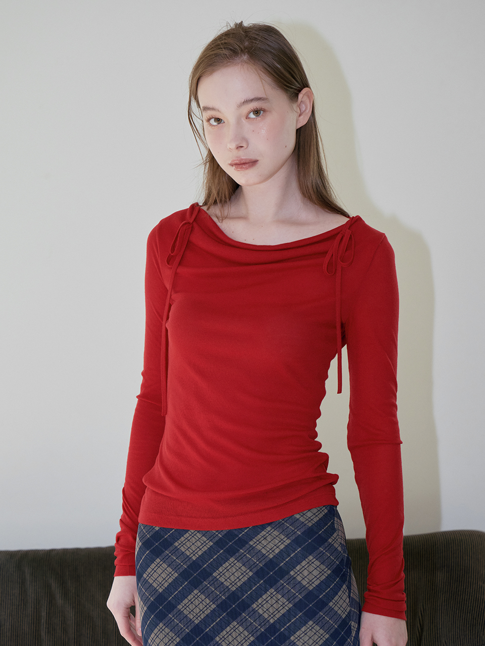 DRAPED STRING TOP_5COLOR