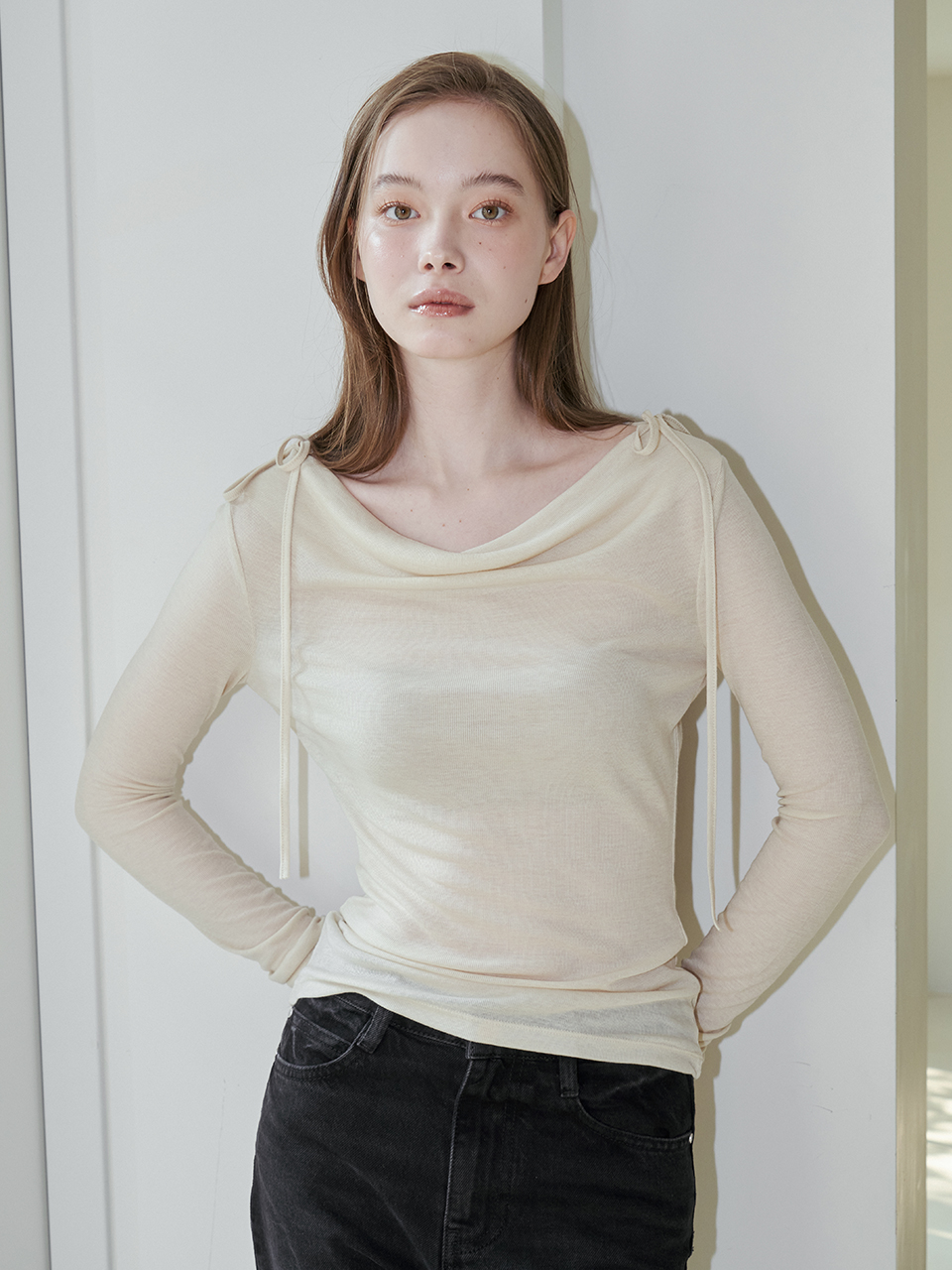DRAPED STRING TOP_5COLOR
