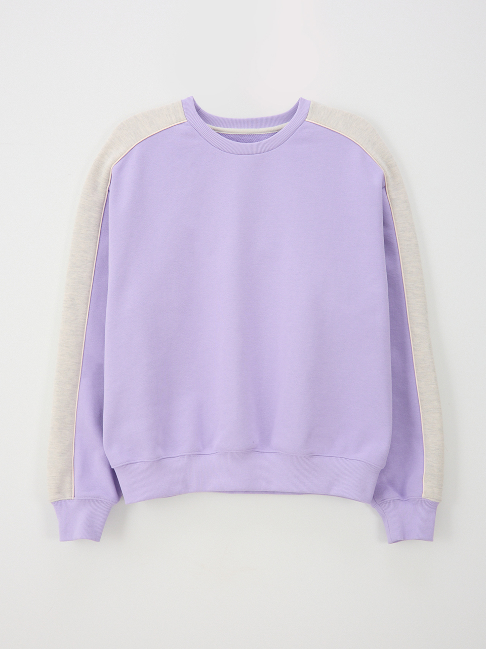 LINE COLOR BLOCK SWEATSHIRT_PURPLE