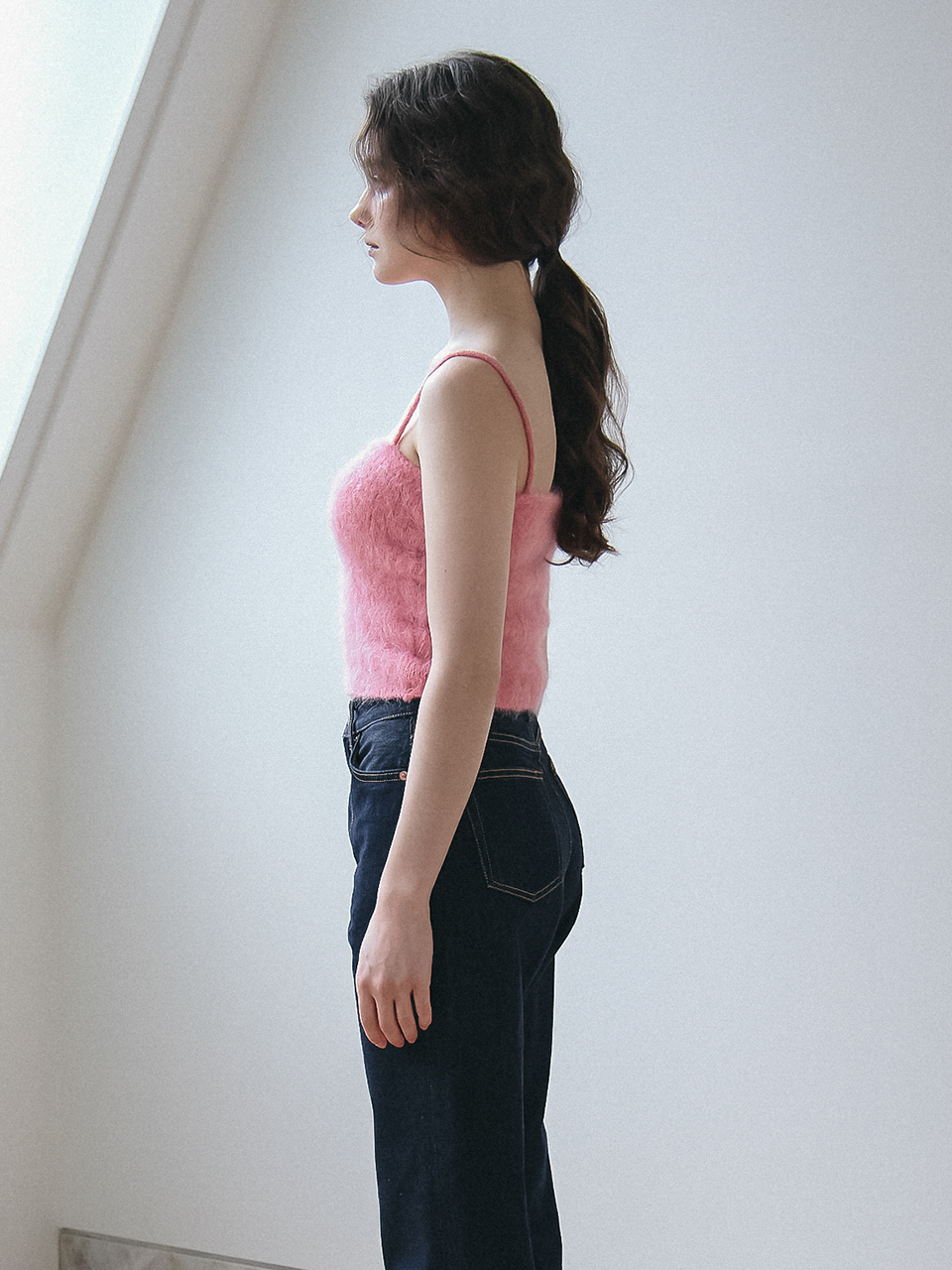 BABY ALPACA KNIT BUSTIER_PINK