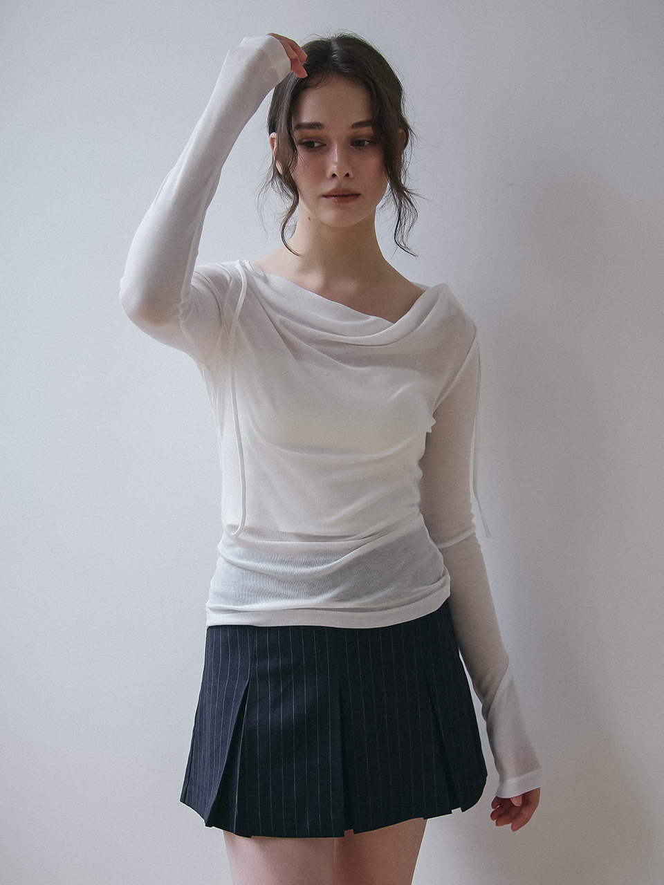 (REFURB) 65% DRAPED STRING TOP_WHITE