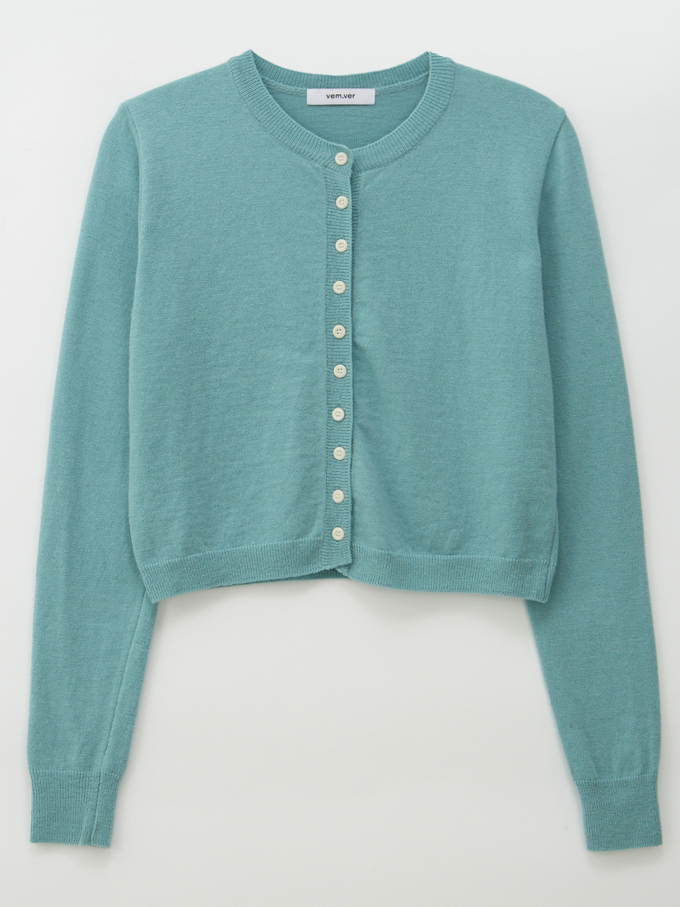 CASHMERE BLENDED KNIT CARDIGAN_MINT