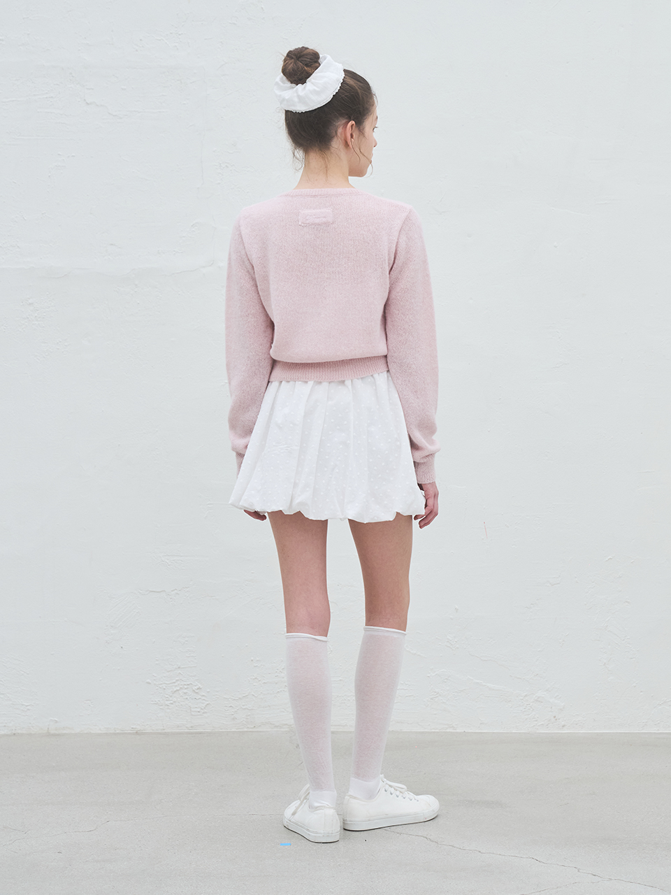 PUMPKIN COTTON MINI SKIRT_WHITE