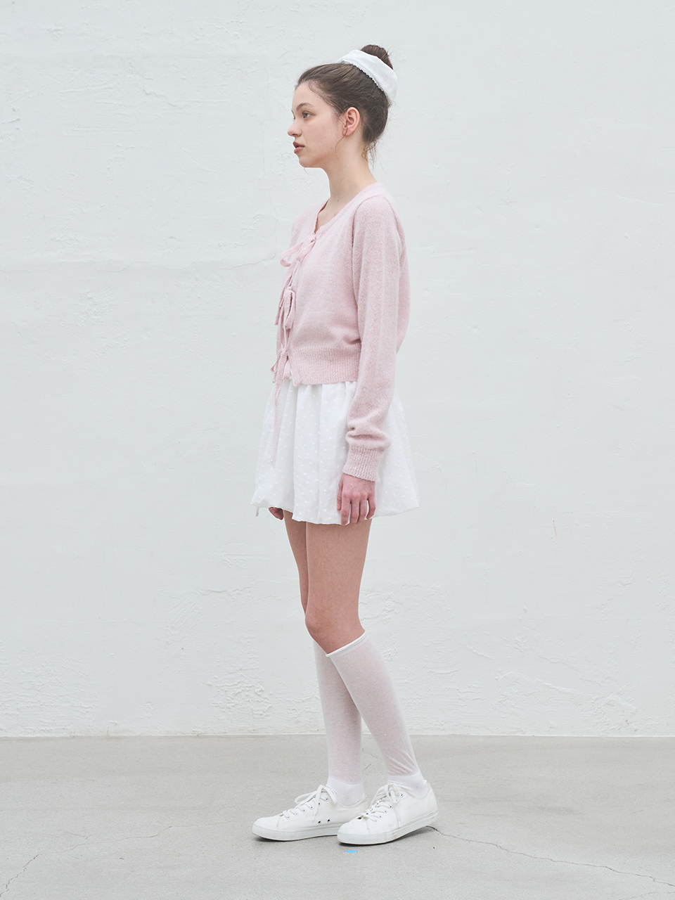 PUMPKIN COTTON MINI SKIRT_WHITE